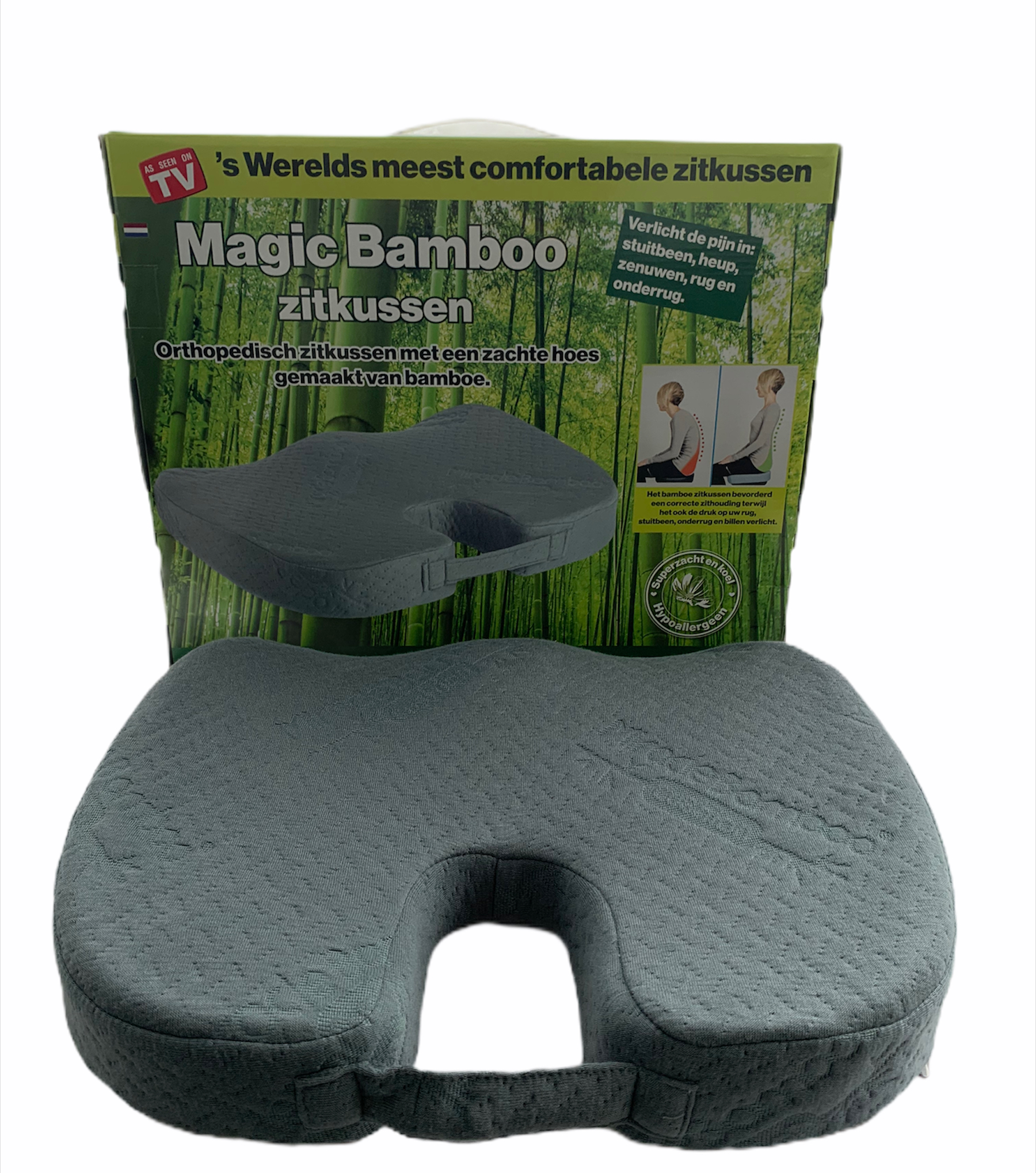 de ober transmissie Onderzoek Miracle Bamboo Orthopedisch Kussen | Magic Bamboo Zitkussen - Gratis  Verzending - Marketshopper