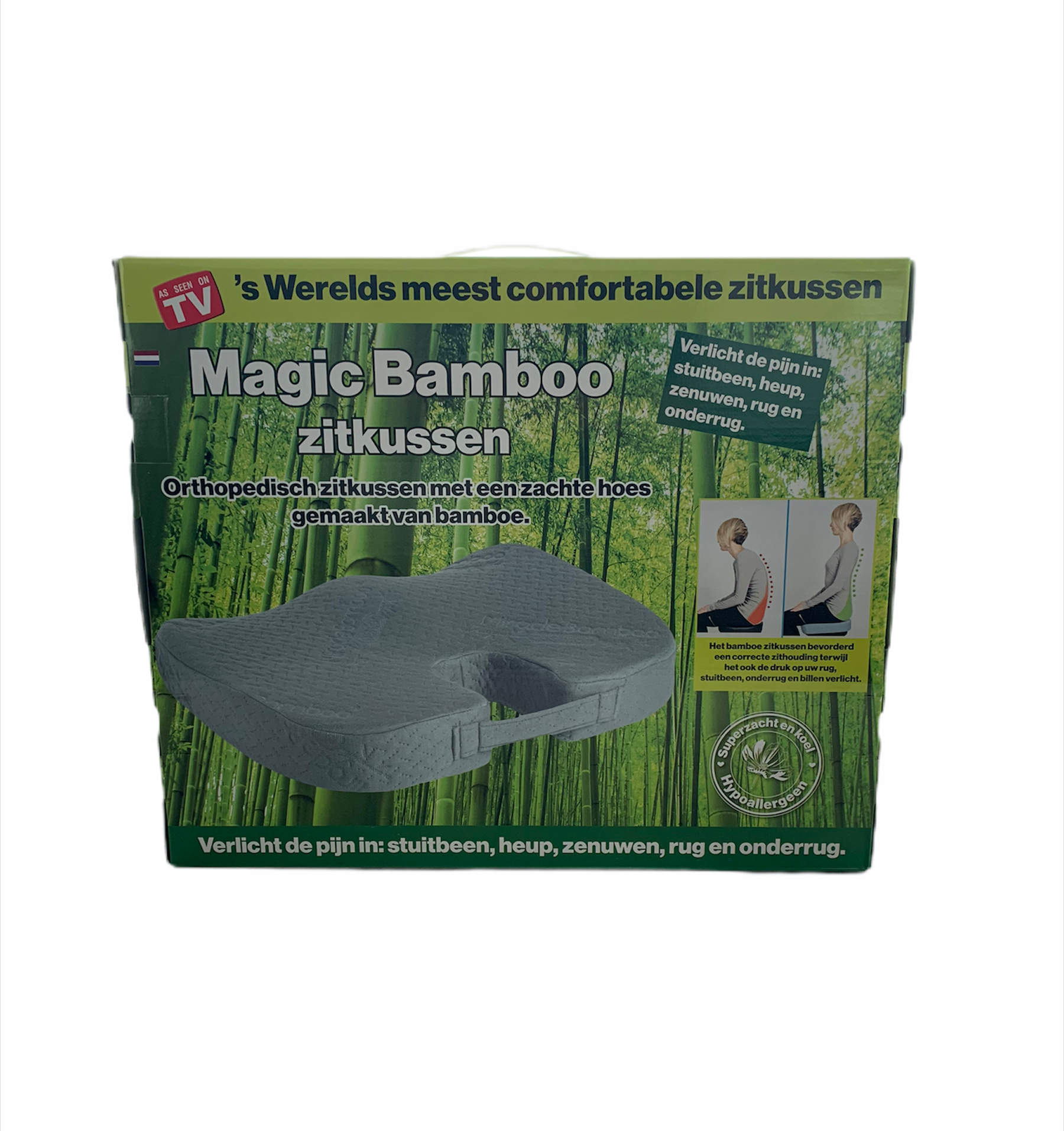Giftig Brood Grammatica Miracle Bamboo Orthopedisch Kussen | Magic Bamboo Zitkussen - Gratis  Verzending - Marketshopper